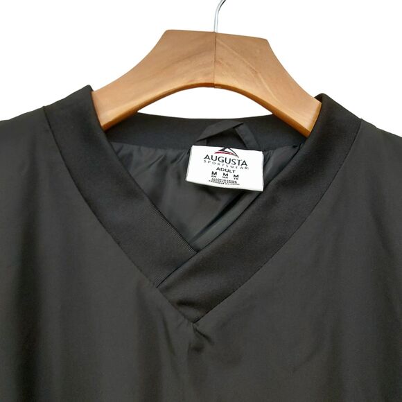 Augusta Sportswear Micro Poly Windshirt Mens Medium Black Water Resistant - Picture 3 of 12